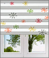 Plissee Stoffe floral